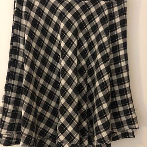 Joie black and white plaid skirt